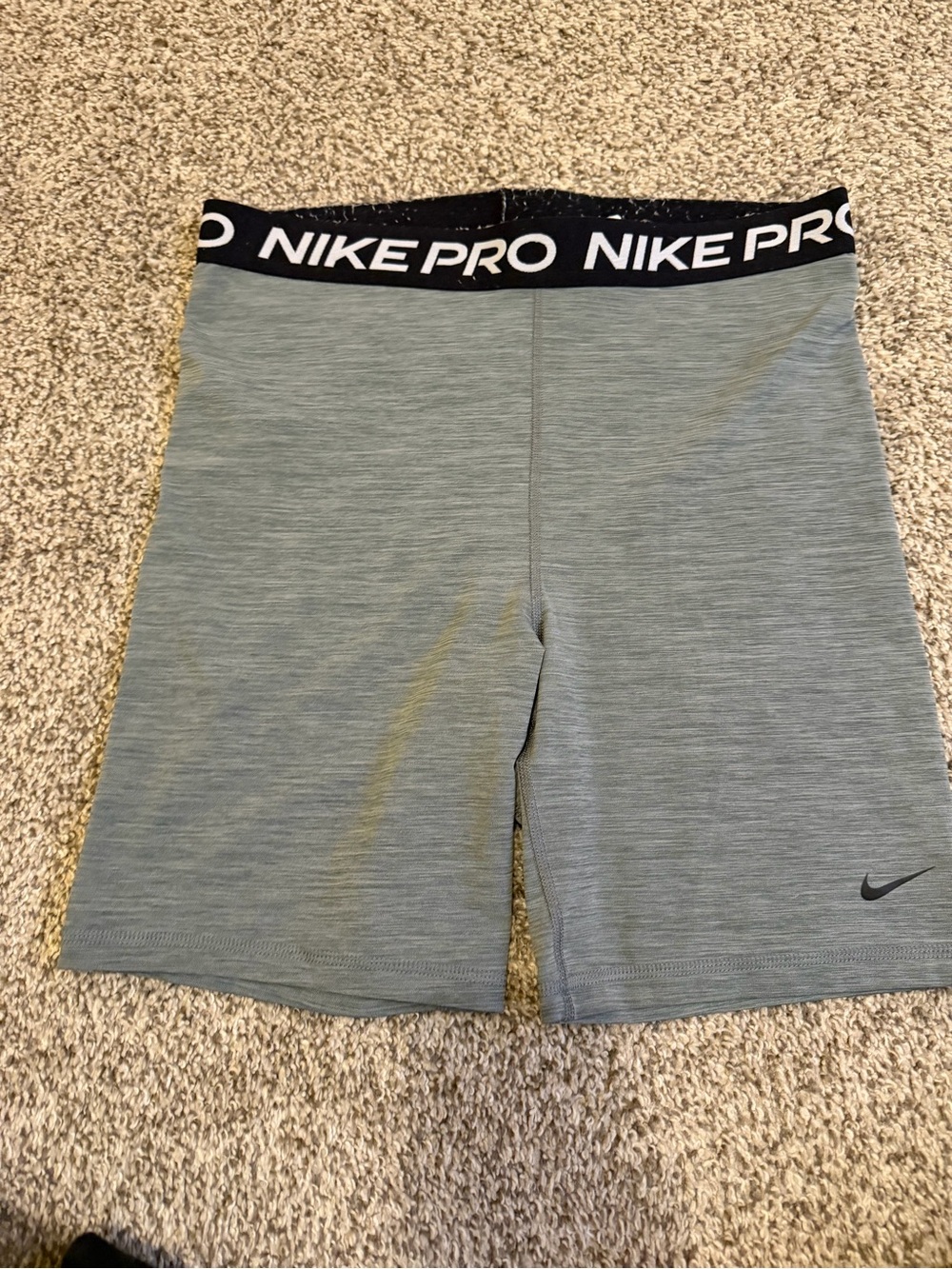Nike Pro Heather Gray Performance Bike Shorts